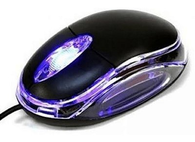 Mouse com fio optico preto