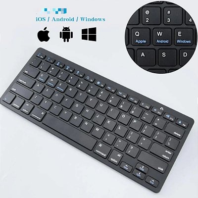 Teclado wireless bluetooth slim sem fio
