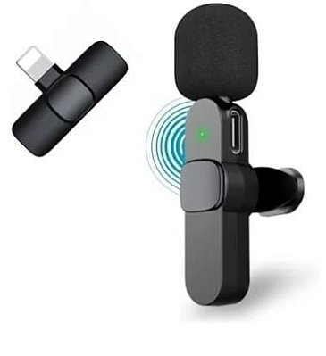 Microfone de lapela wireless bluetooth ios com 2 unid k9