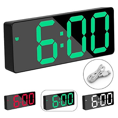 Relogio de mesa e alarme de mesa led gaosilio ds-3699l preto
