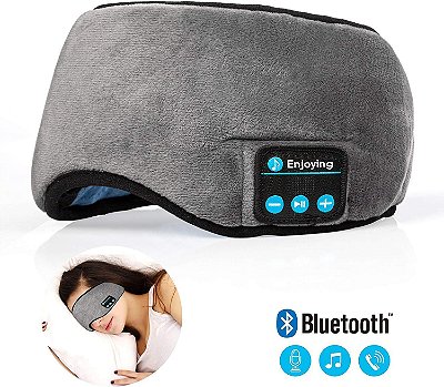 Mascara de dormir tapa olho fone de ouvido com bluetooth/mic zem 601