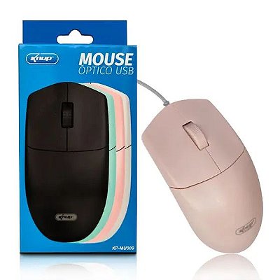 Mouse com fio optico usb knup kp-mu009