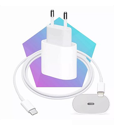 Carregador de celular usb-c para ios iphone 20w