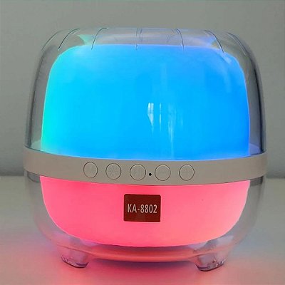 Caixa de som bluetooth/usb/tf/fm radio com luz de disco kapbom ka-8802