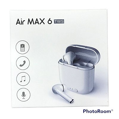 Fone de ouvido bluetooth air max 6 tws atomo