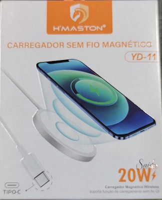 Carregador de celular sem fio magnetico h'maston 20w yd-11