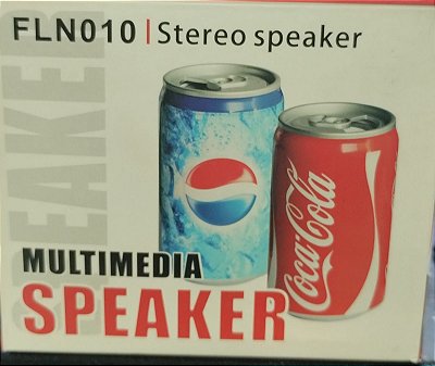 Caixa de som para pc/notebook fln010 pepsi 3w x 2