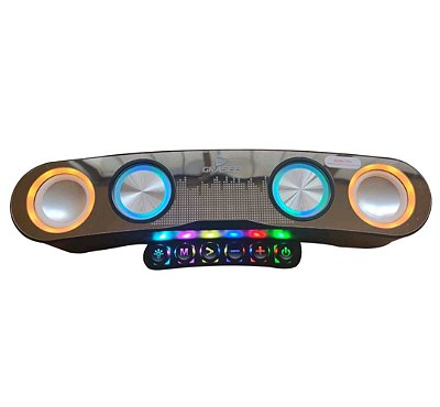 Caixa de som bluetooth/fm radio/tf/usb/aux/mic p2 recarregavel 30w botoes mecanicos grasep d-g555