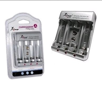 Carregador de pilhas e baterias knup kp-511