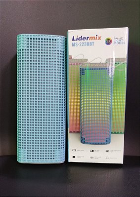 Caixa de som bluetooth/usb/fm radio recarregavel lidermix ms-2230bt