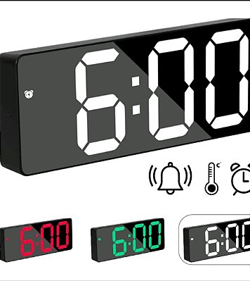 Relogio de mesa despertador digital led kapbom ka-7052