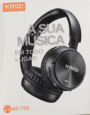 Fone de ouvido bluetooth kaidi kd-750