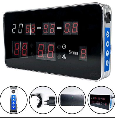 Relogio de led digital de parede luatek lk-1019 gol-2616