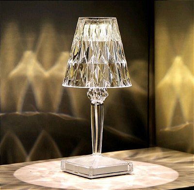 Abajur diamond cristal recarregavel
