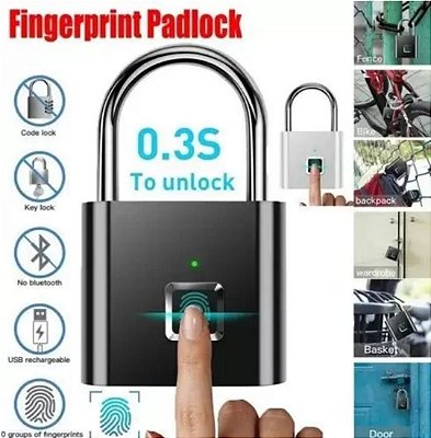 Cadeado sensor biometrico