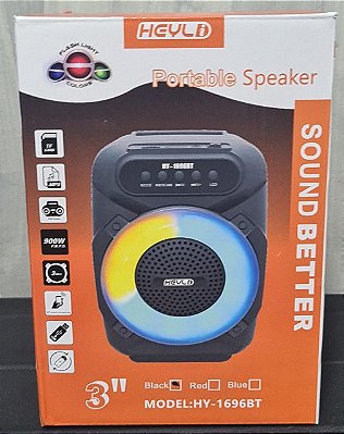 Caixa de som bluetooth heyli hy-1696bt