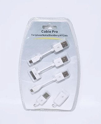 Cabo kit usb para v8 / nokia / ipad 3 em 1