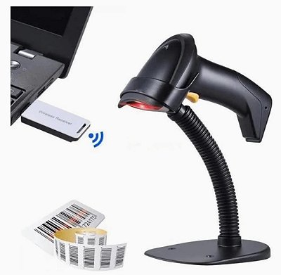 Kit leitor codigo de barras laser sem fio b-max lm-800