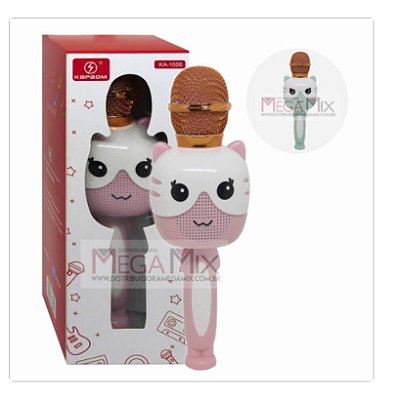 Microfone karaoke bluetooth/tf/aux kapbom ka-1006