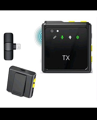 Microfone de lapela wireless bluetooth 2 und f9 f9-ip-2in1