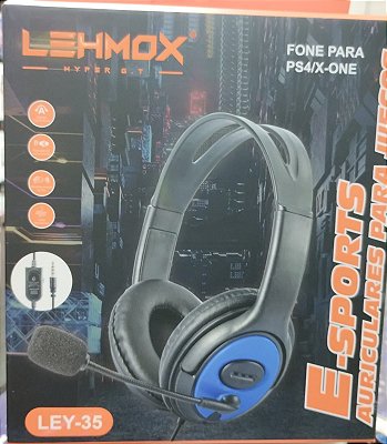 Fone de ouvido gamer ps4/x-one lehmox ley-35