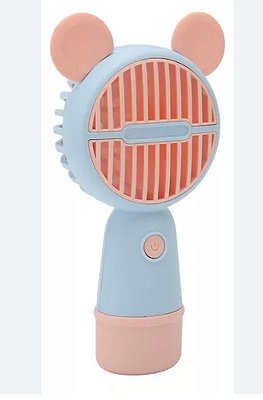 Ventilador de mesa mini recarregavel h'maston fs19 rosa