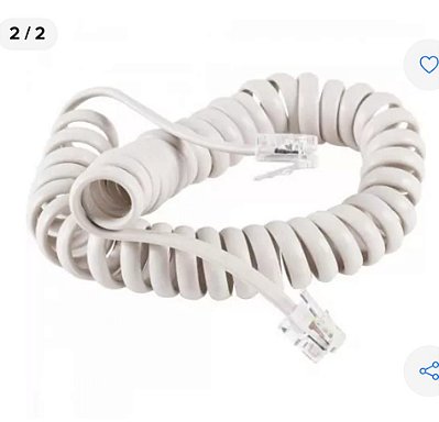 Cabo conector para telefone fixo 1.5m lotus