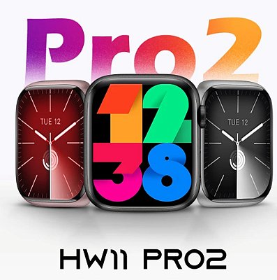 Relogio digital smartwacht hw11 pro2 4 pulseiras