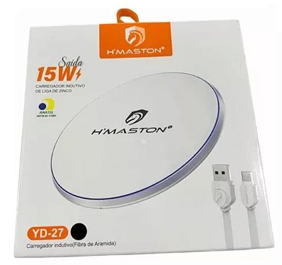 Carregador de inducao usbxtipoc h'maston 15w yd-27