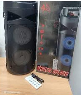 Caixa de som bluetooth/usb/tf/mic/aux/fm radio recarregavel kts-1091