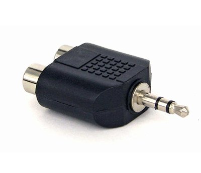Conector adaptador p2 x 2 rca