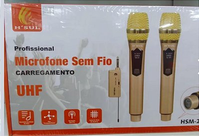 Kit de microfone karaoke recarregavel h'sul hsm-285