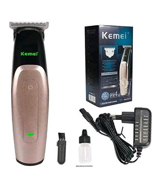 Aparelho de barbear e aparar pelos nariz e cabelo recarregavel kemei km-3207