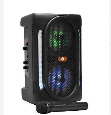 Caixa de som bluetooth/usb/mic/tf/aux/fm radio com microfone kts-1329