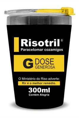 Copo térmico 300ml inox frases risotril