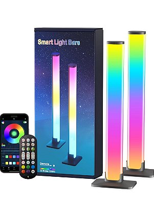 Luz ambiente kit 2 uns rgb music com controle 260701