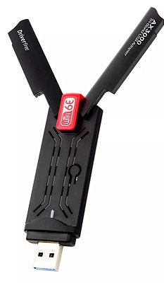 Adaptador wifi6 usb dual band antena ax1800