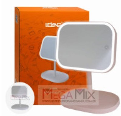 Espelho com led de mesa lelong le-5003