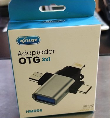 Adaptador otg usb 3 em 1 usb para iosxv8xtipo c hm006