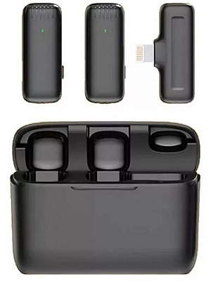 Microfone de lapela wireless bluetooth com 2 unid anti ruído ios