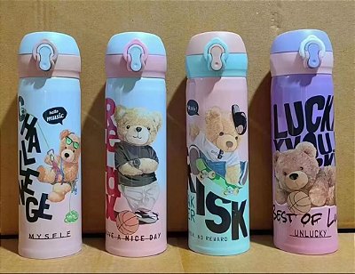Garrafa termica ursinho 400 ml vacuum flask