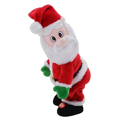 Papai noel musical 35 cm canta e danca