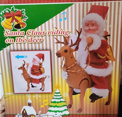 Rena papai noel musical canta e anda