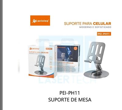 Suporte de celular de mesa peining giro 360° pei-ph11