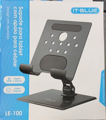 Suporte de celular/tablet de mesa aluminio it-blue le-100
