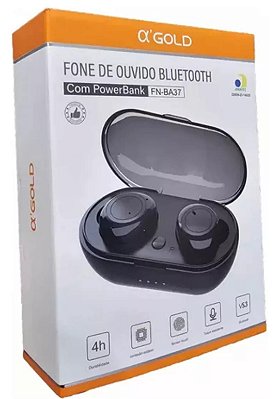 Fone de ouvido bluetooth ox'gld preto fn-ba37