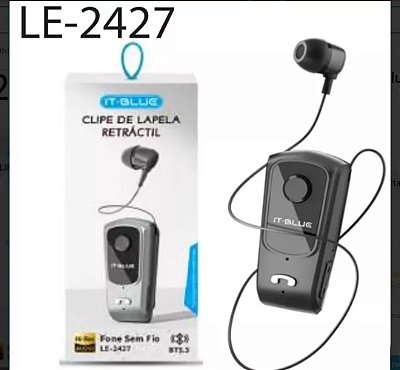 Microfone de lapela clip com fone sem fio it-blue le-2427