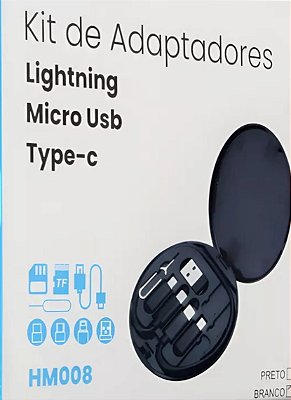 Estojo kit de cabos+adaptadores multifuncional 60w lc kide rc-190