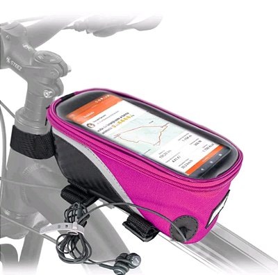 Suporte de celular para moto/bike com bolsa a prova d'agua 6.5'' ka-c520