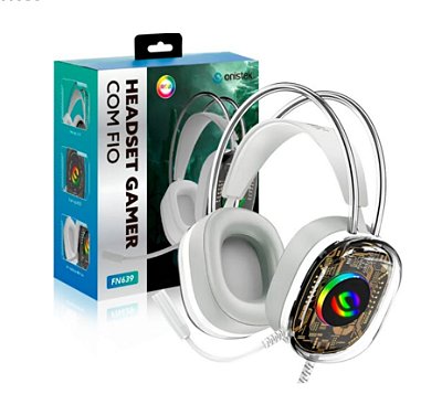 Fone deouvido hedset gamer com fio onistek rgb fn639
